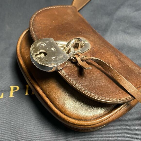 Ralph Lauren Collection Brown Italian Calf & Silver Accent Micro Shoulder Bag - Picture 16 of 16